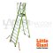 LG19710146 บันไดไฟเบอร์กลาส 10' พร้อมขาค้ำ Safety Cage 2.0 No.19710-146 LITTLE GIANT